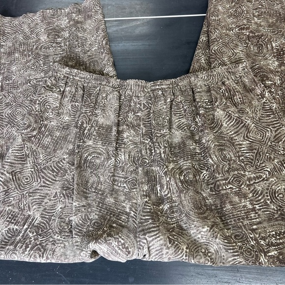 Coldwater Creek XL Linen Blend Soft Wash Ankle Length Pants Batik Design AS-IS - Picture 6 of 16